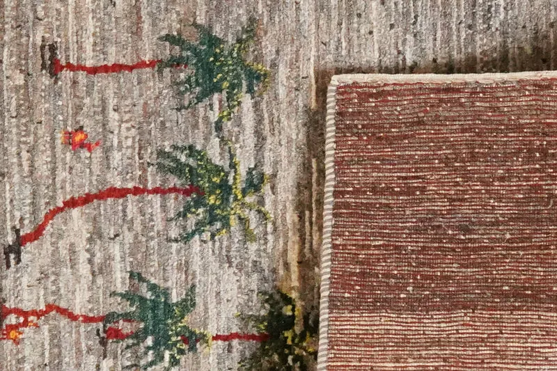 Rizbaf · Handgeknüpft – Grau, 126x84 cm