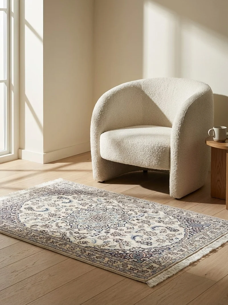 Nain 9La · Handgeknüpft – Beige, 151x102 cm