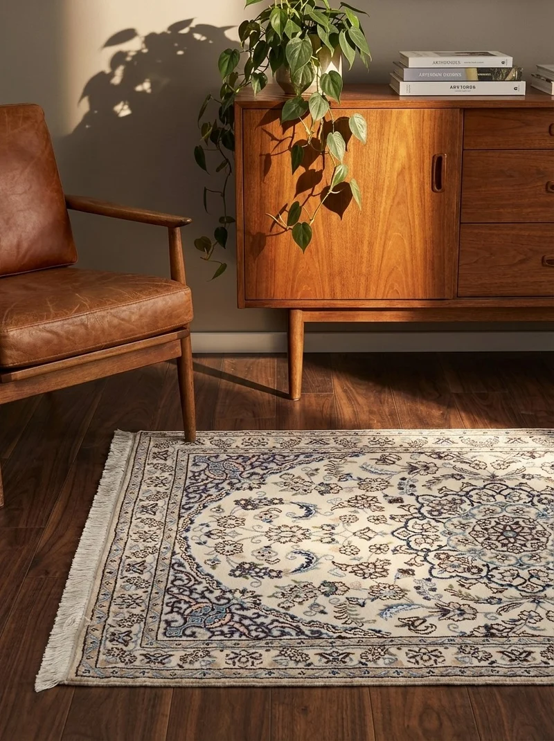Nain 9La · Handgeknüpft – Beige, 151x102 cm