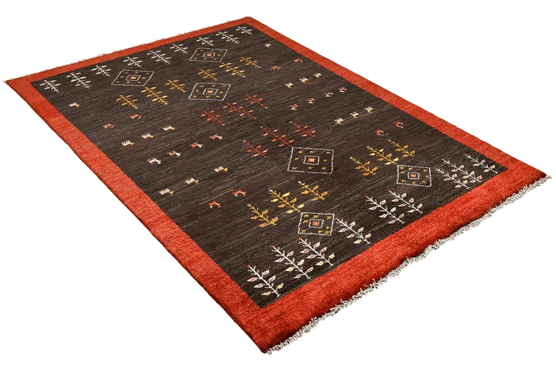 Gabbeh Sonnat · Handgeknüpft – Schwarz, 199x151 cm
