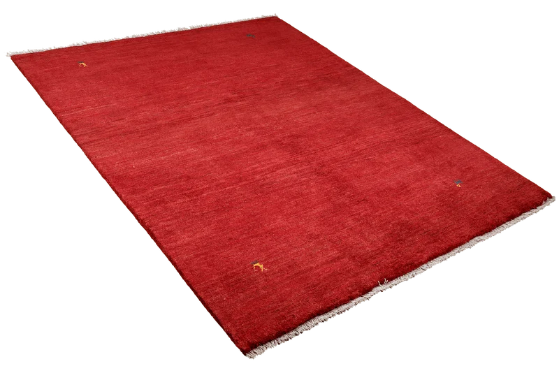 Gabbeh · Handgeknüpft – Rot, 204x160 cm