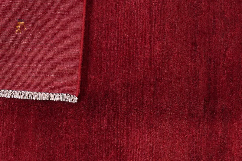 Gabbeh · Handgeknüpft – Rot, 204x160 cm