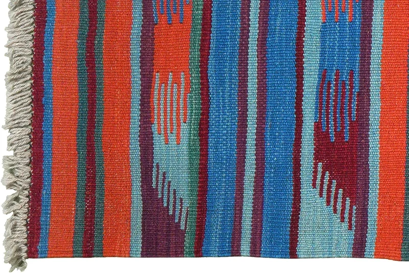 Kelim Gashgai · Handgewebt – Bunt, 193x64 cm