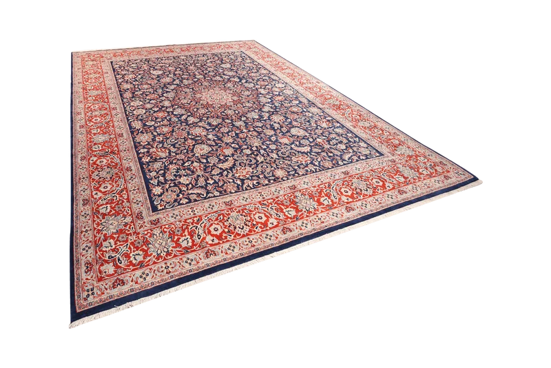 Kirman · Handgeknüpft – Blau, 400x300 cm