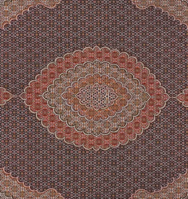 Tabriz 50 Raj · Handgeknüpft – Schwarz, 349x242 cm