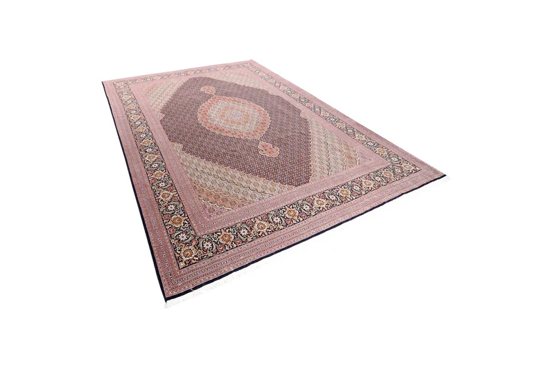 Tabriz 50 Raj · Handgeknüpft – Schwarz, 349x242 cm