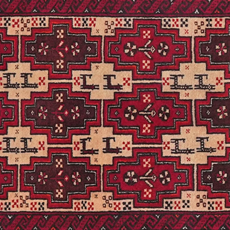 Belutch · Handgeknüpft – Bunt, 85x60 cm