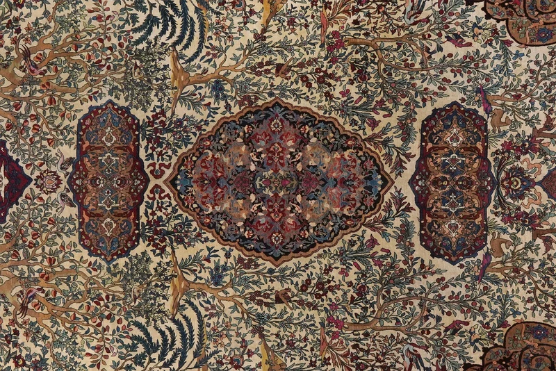 Teheran · Handgeknüpft – Beige, 468x308 cm