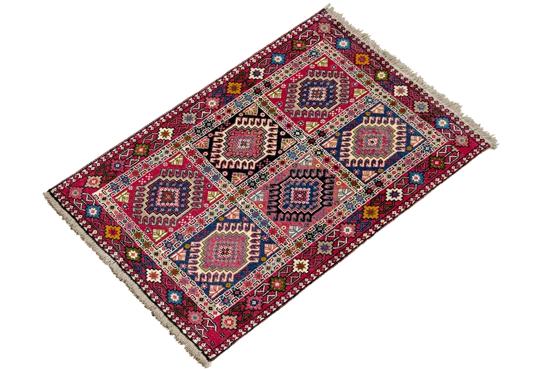 Yalameh · Handgeknüpft – Bunt, 126x80 cm