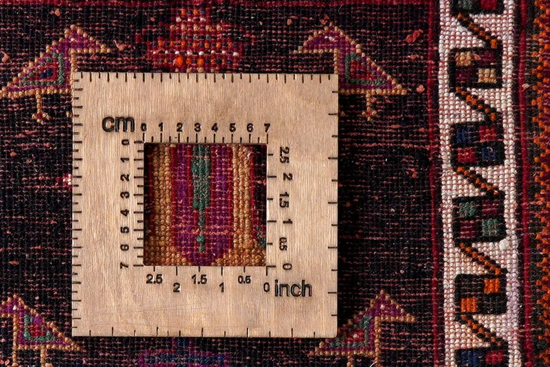 Afshar · Handgeknüpft – Blau, 34x44 cm
