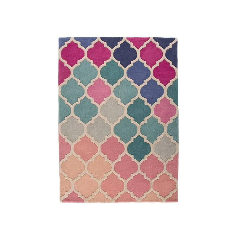 Moderner Teppich - Illo Rosella Rosa Blau