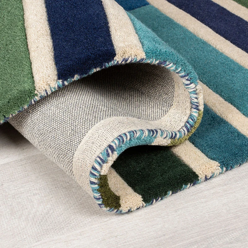 Moderner Teppich - Illo Piano Grün Bunt