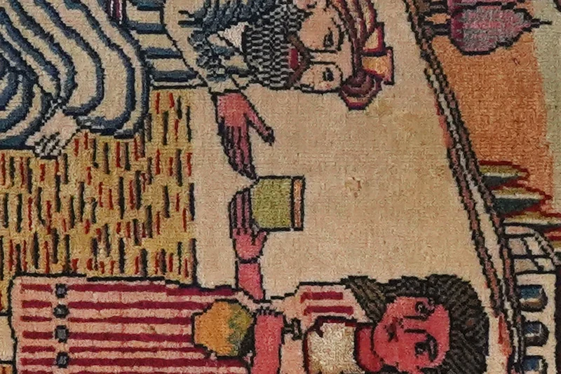 Kashan · Handgeknüpft – Beige, 52x46 cm