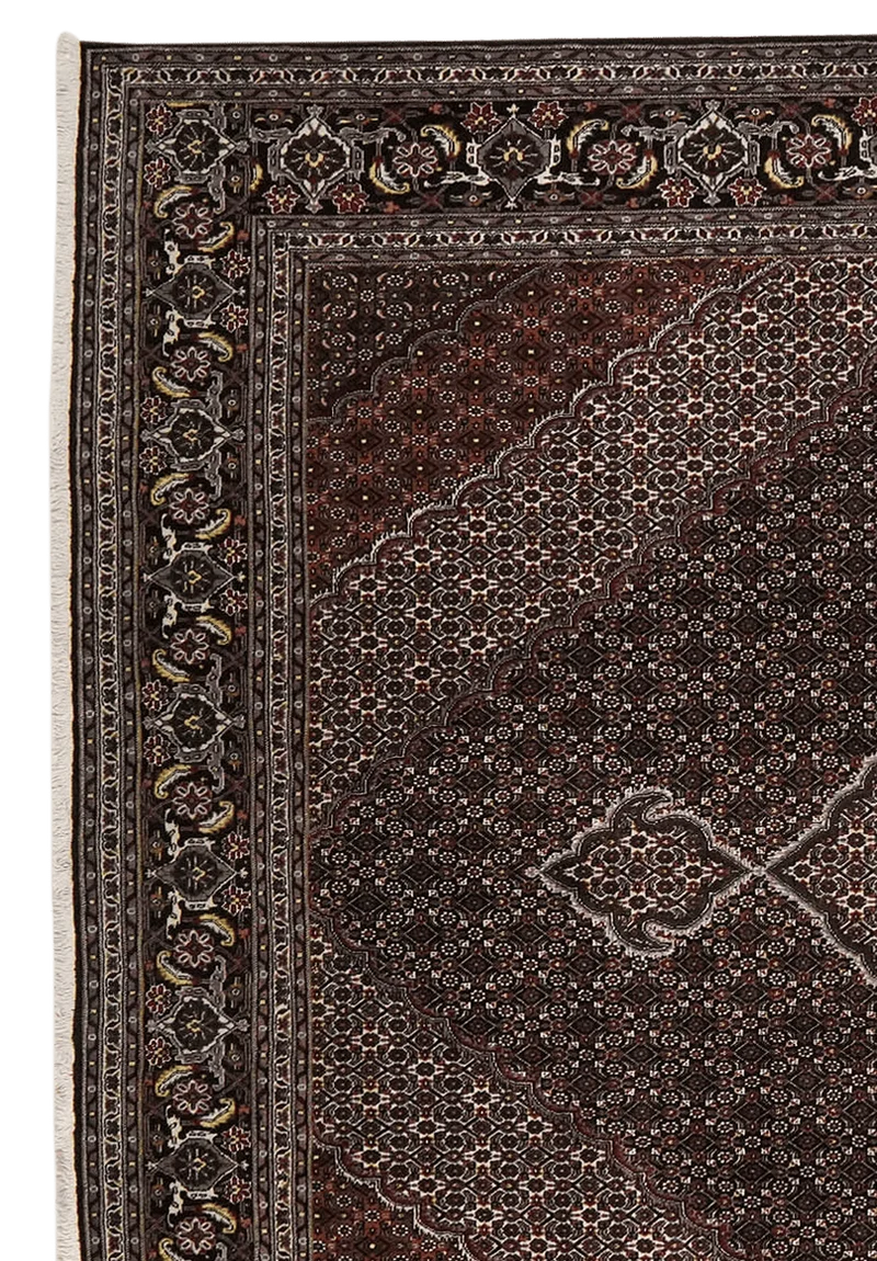Tabriz 40 Raj · Handgeknüpft – Schwarz, 346x250 cm