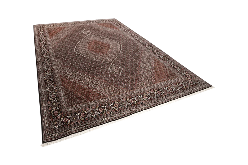 Tabriz 40 Raj · Handgeknüpft – Schwarz, 346x250 cm