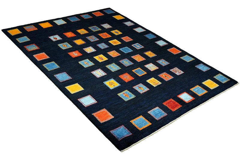 Rizbaf · Handgeknüpft – Blau, 235x180 cm