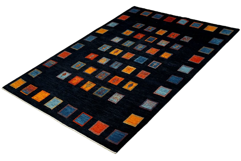 Rizbaf · Handgeknüpft – Blau, 235x180 cm