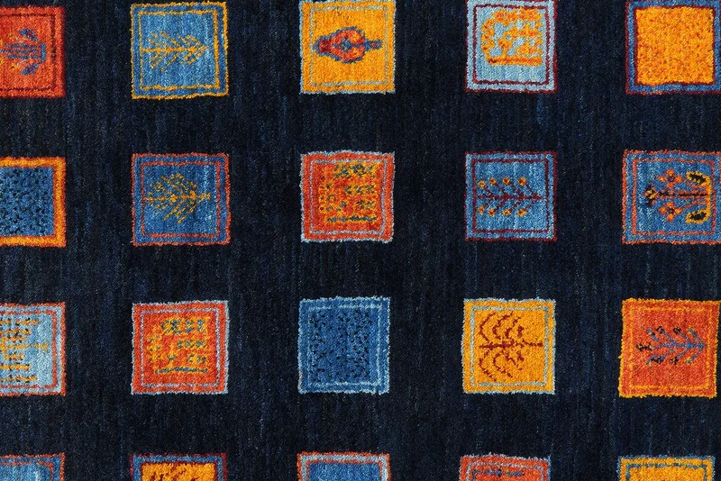 Rizbaf · Handgeknüpft – Blau, 235x180 cm