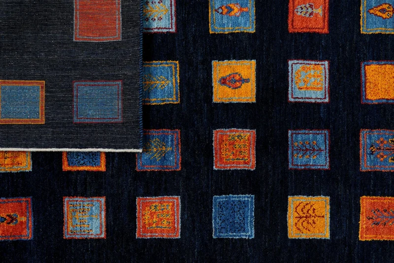 Rizbaf · Handgeknüpft – Blau, 235x180 cm