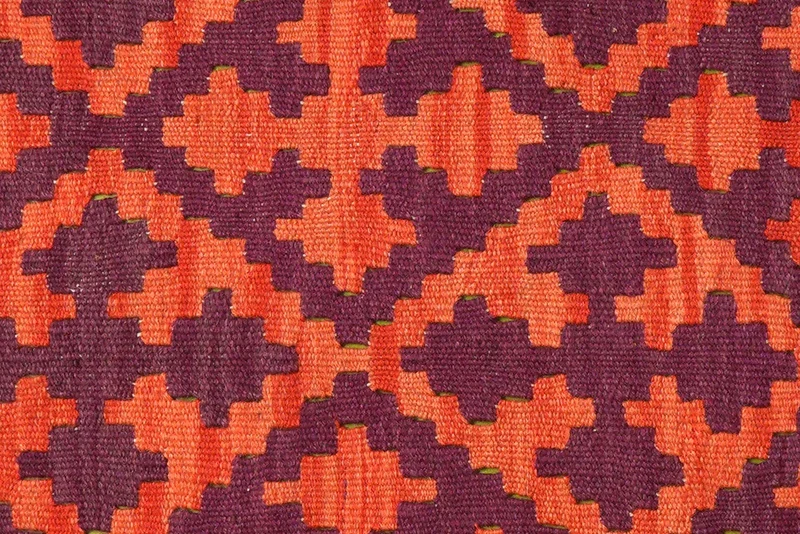 Kelim Gashgai · Handgewebt – Orange, 196x123 cm