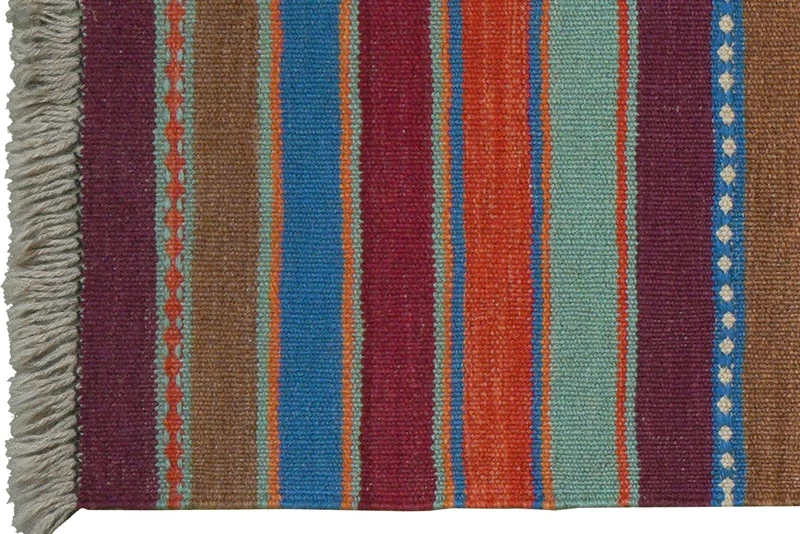 Kelim Gashgai · Handgewebt – Bunt, 202x62 cm