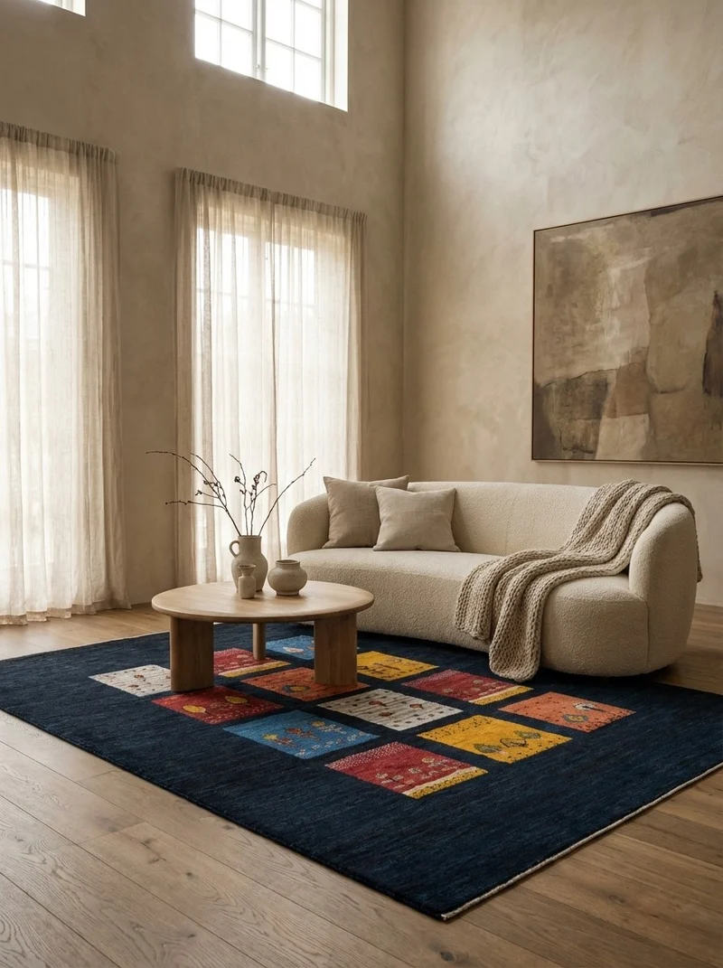 Rizbaf · Handgeknüpft – Blau, 209x157 cm