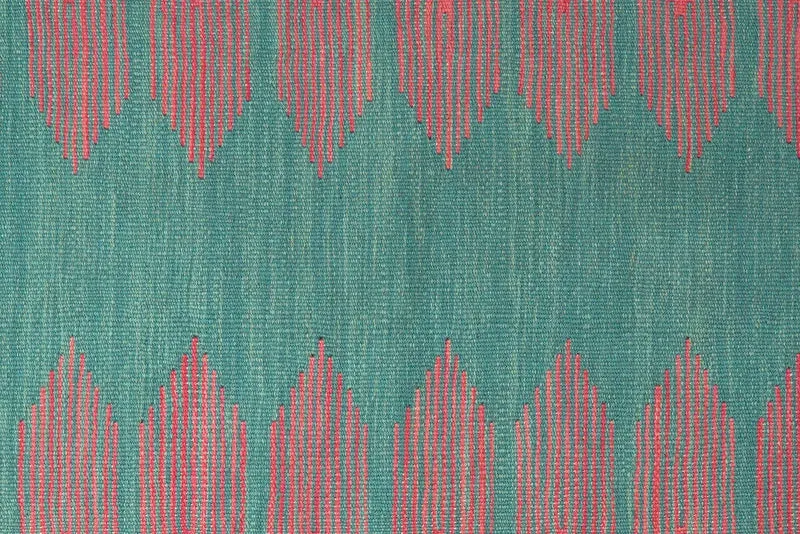 Kelim Gashgai · Handgewebt – Grün, 203x65 cm