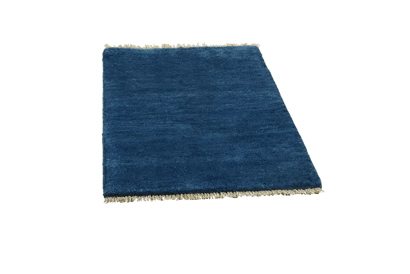 Gabbeh · Handgeknüpft – Blau, 90x65 cm