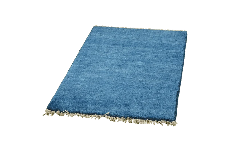 Gabbeh · Handgeknüpft – Blau, 90x65 cm