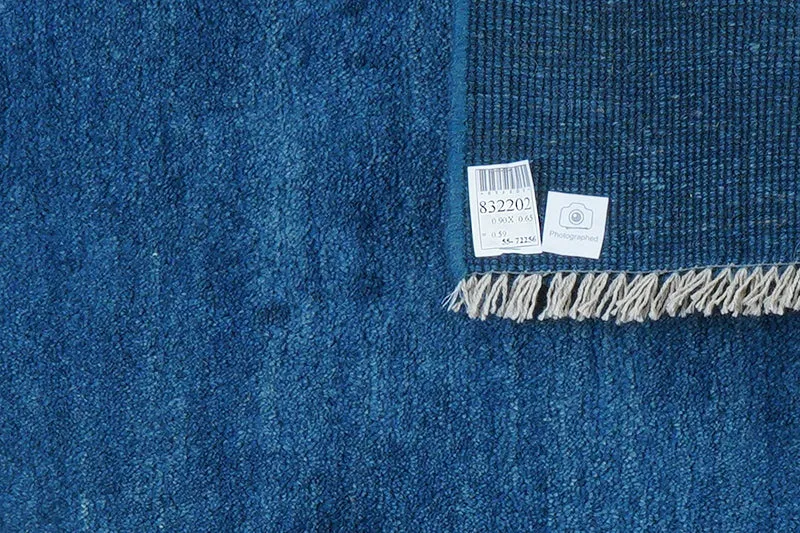 Gabbeh · Handgeknüpft – Blau, 90x65 cm