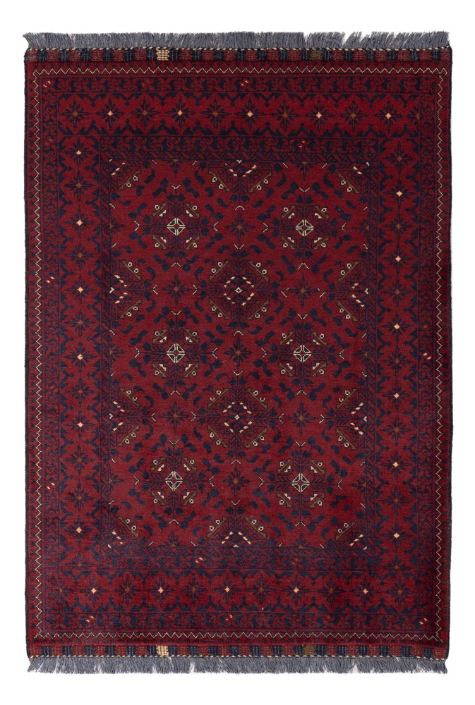 Afghan Teppich 101x141cm - Orientteppich - rot