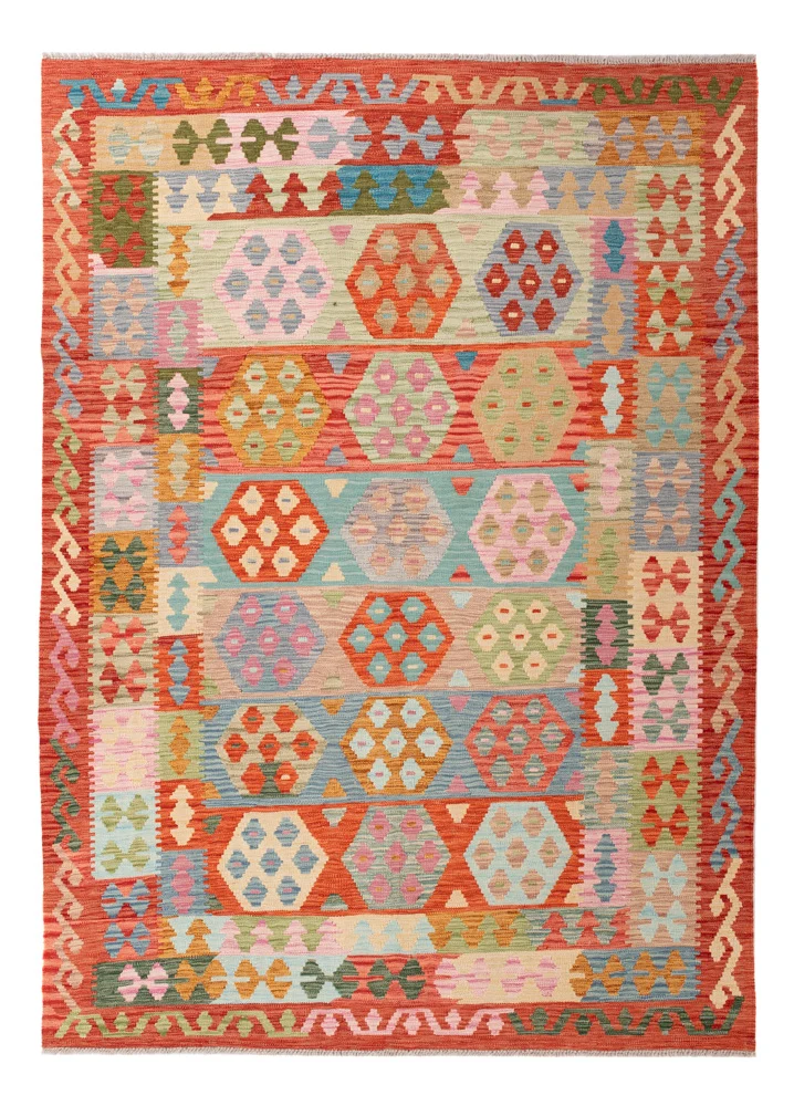 Kelim Maimene Teppich 172x243cm - bunt