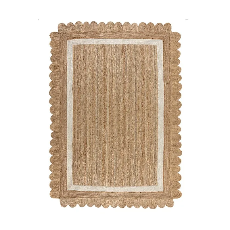 Jute Teppich - Grazo Natur Weiß