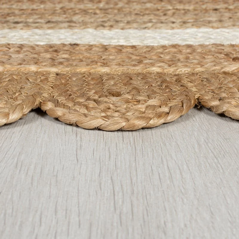 Jute Teppich - Grazo Natur Weiß