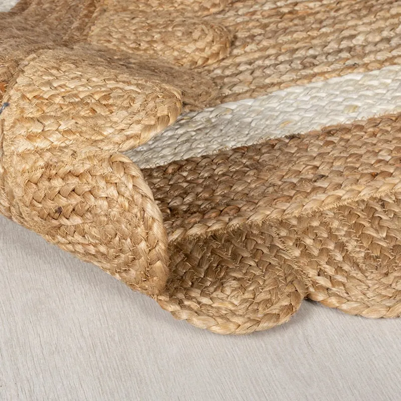 Jute Teppich - Grazo Natur Weiß