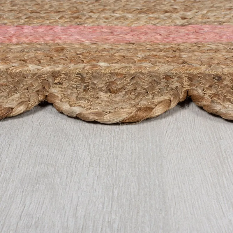 Jute Teppich - Grazo Natur Rosa
