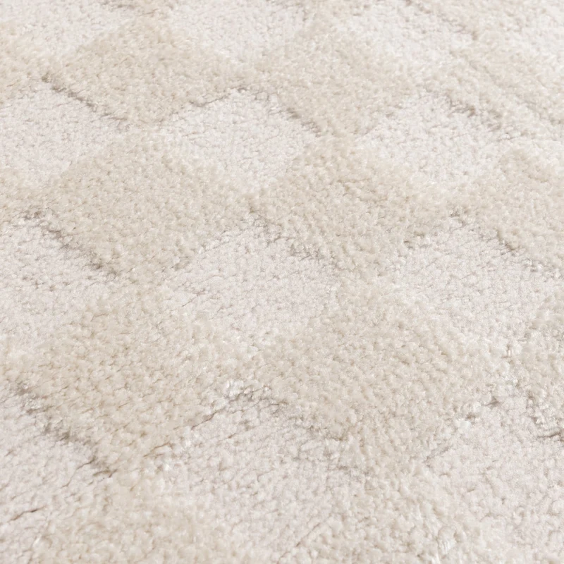 Japandi Teppich - Yori Checkerboard Creme