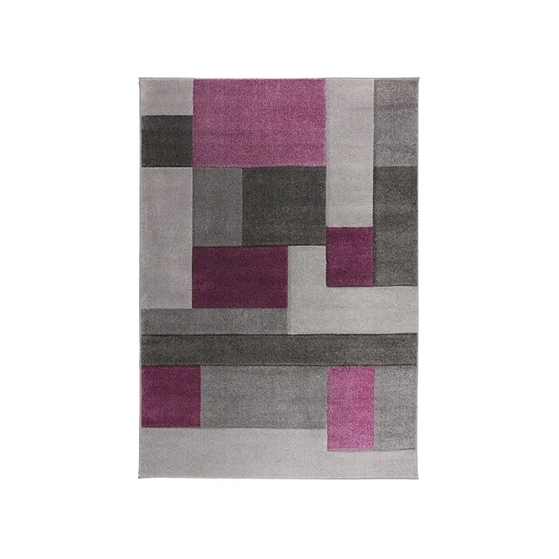 Moderner Teppich - Hando Cosmos Lila Grau