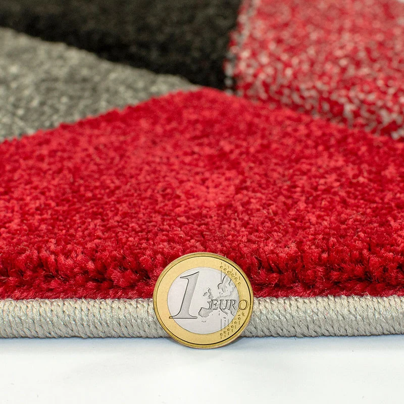 Moderner Teppich - Hando Arora Grau Rot