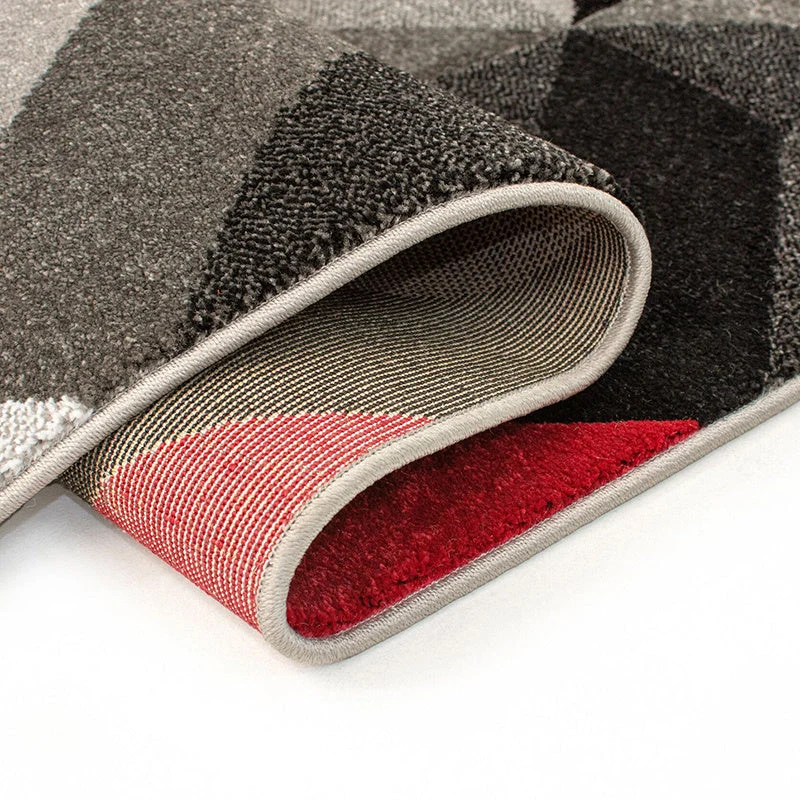 Moderner Teppich - Hando Arora Grau Rot
