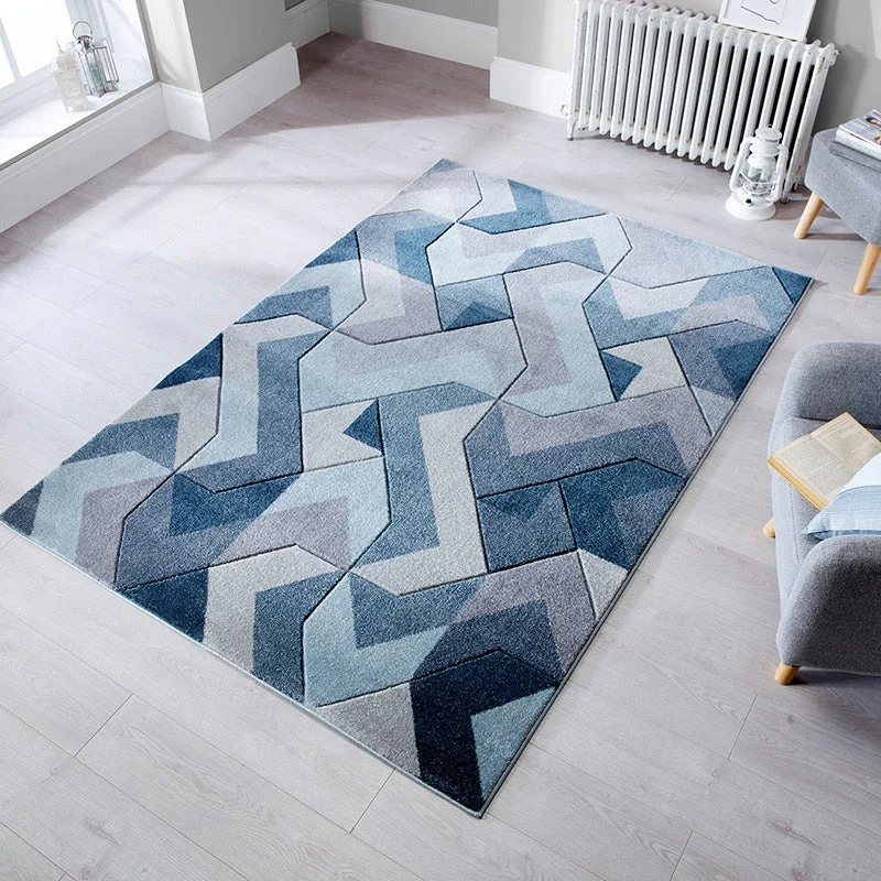 Moderner Teppich - Hando Arora Blau