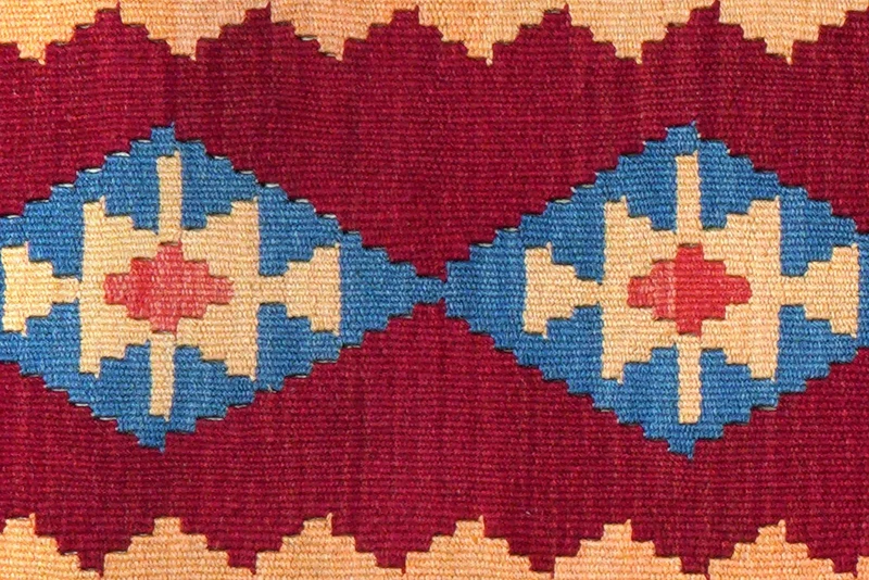 Kelim Gashgai · Handgewebt – Rot, 93x65 cm