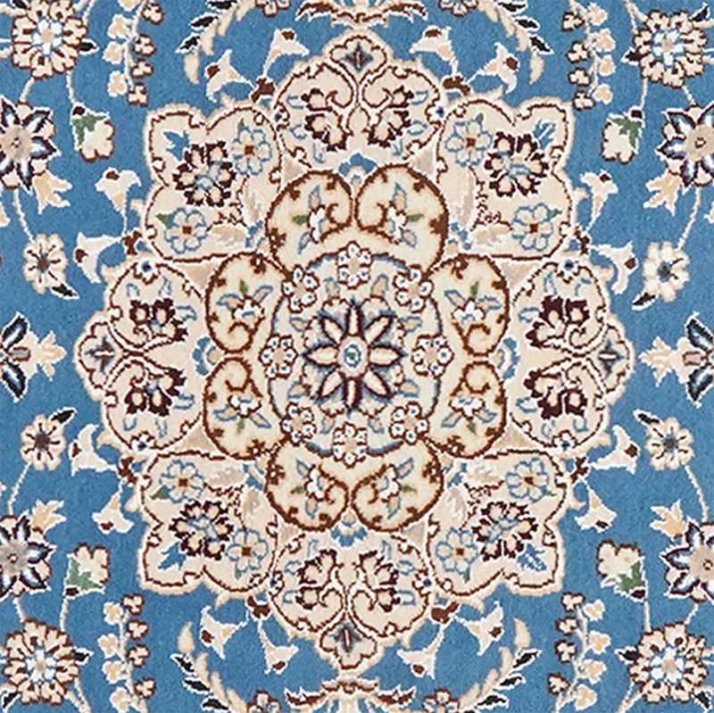 Nain 9La · Handgeknüpft – Blau, 132x88 cm
