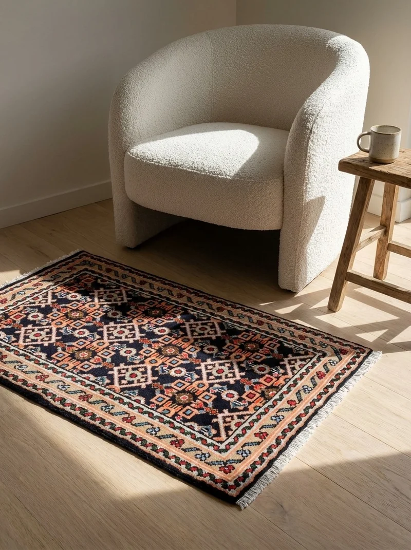 Hamadan · Handgeknüpft – Blau, 94x60 cm