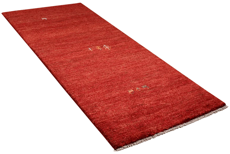 Gabbeh · Handgeknüpft – Rot, 220x81 cm