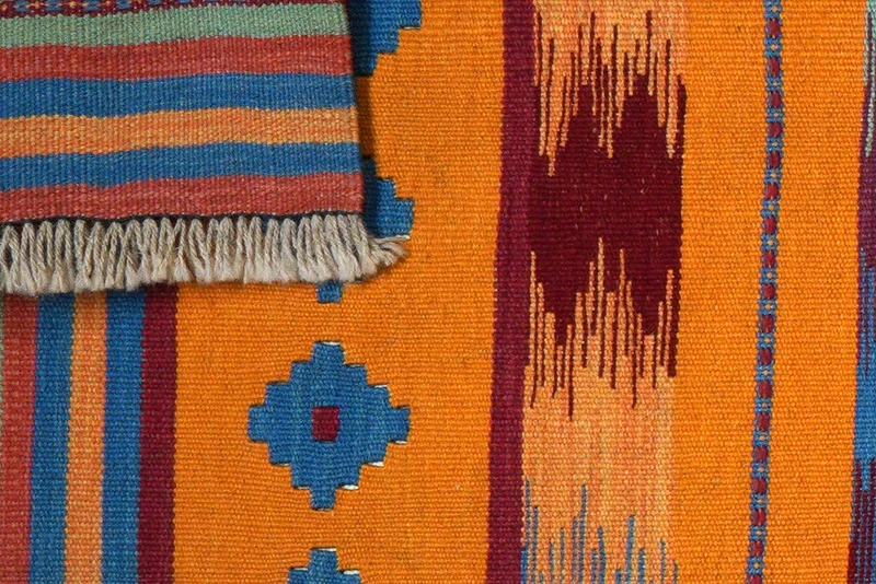 Kelim Gashgai · Handgewebt – Bunt, 212x66 cm