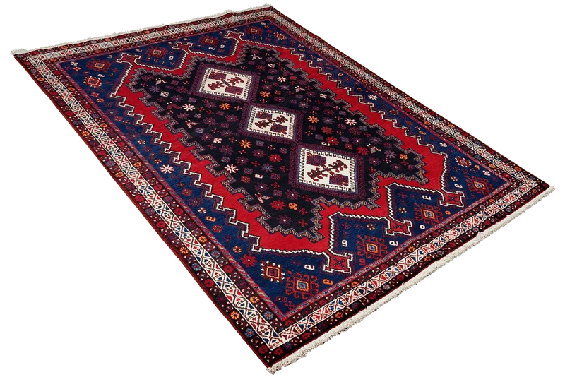 Afshar · Handgeknüpft – Blau, 230x161 cm