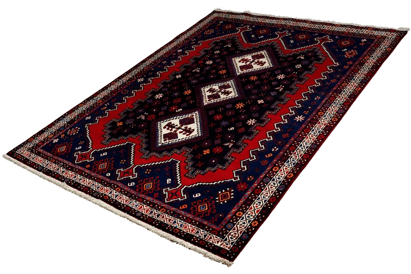 Afshar · Handgeknüpft – Blau, 230x161 cm