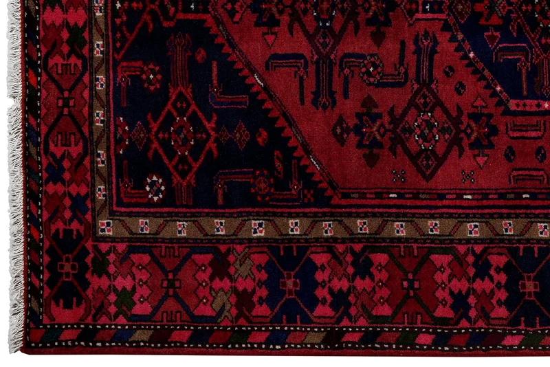 Khamseh · Handgeknüpft – Rot, 205x126 cm