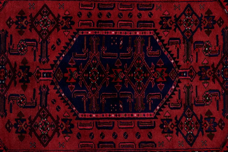 Khamseh · Handgeknüpft – Rot, 205x126 cm